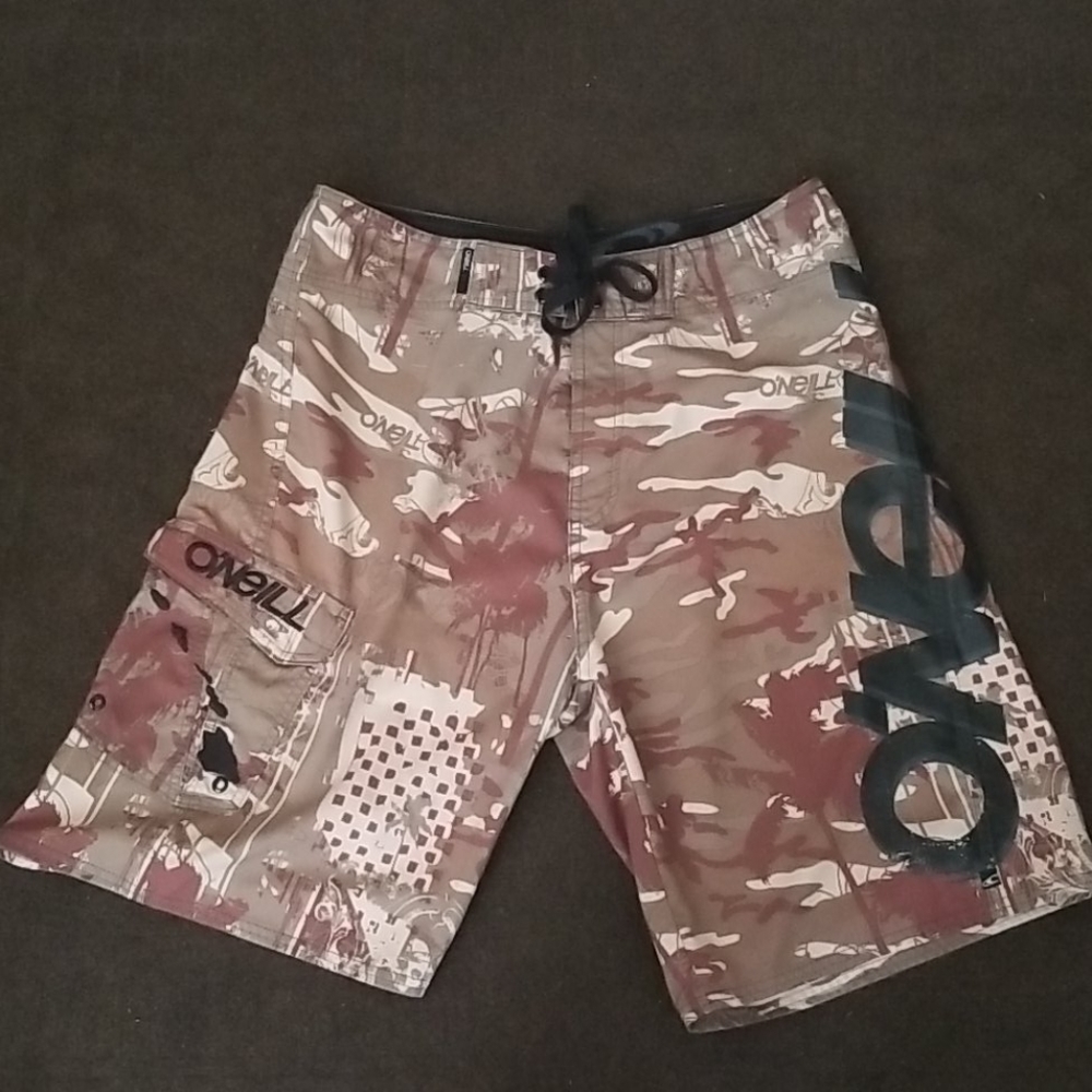 O'Neill Army print Swim Trunks Board shorts size L
